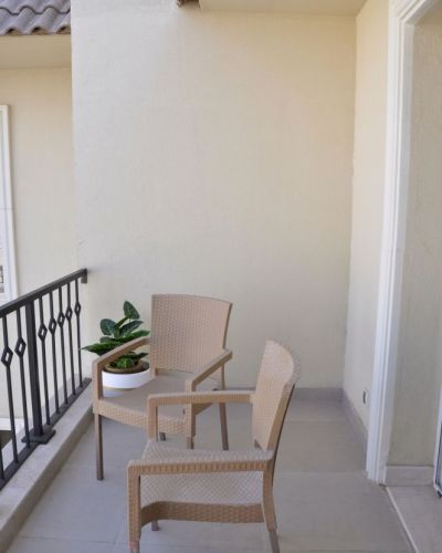 Balcony at Mivida Apartment for rent by Axxodia accommodation in Egypt