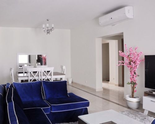Living room at Mivida Apartment for rent by Axxodia accommodation in Egypt