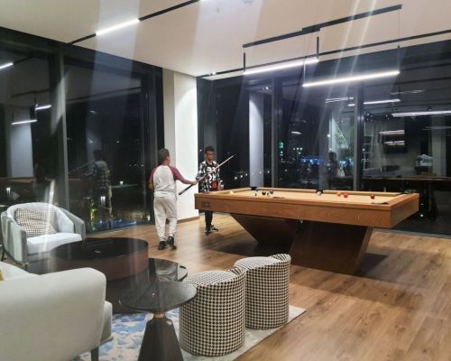 clubhouse billiard room at Cairo Festival city apartments for rent by Axxodia